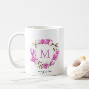 Caneca De Café Magnolia Wreath Monograma