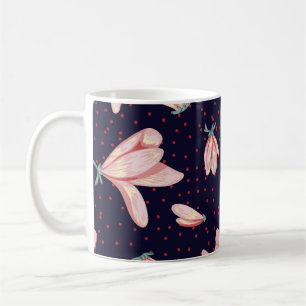 Caneca De Café Magnólias florescentes, padrão de colheita desenha