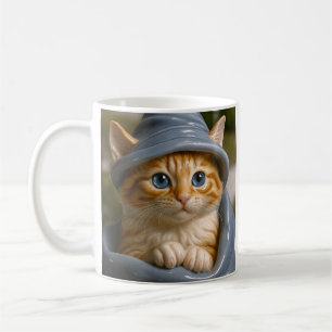 Caneca De Café Mago de Gatinho Laranja