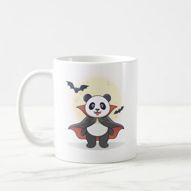 Caneca De Café Mago Panda Caprichoso com Chapéu Mágico (Esquerda)