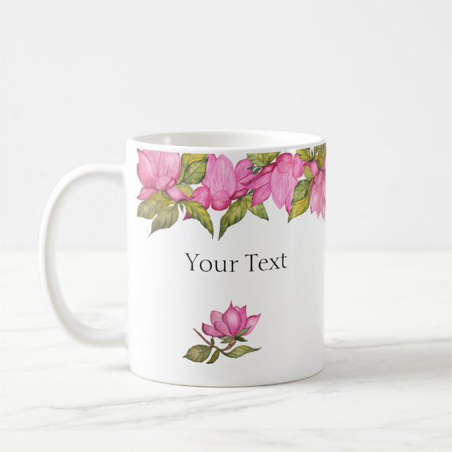 Caneca De Café Magolias rosa-reais (Esquerda)