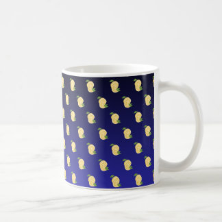 Caneca De Café Mágula de limão suculenta com gradiente azul