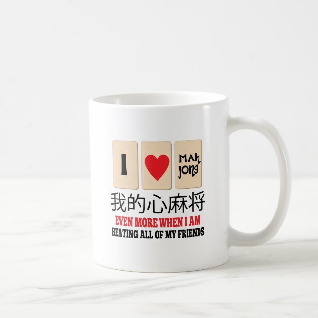 Caneca De Café Mah Jong & bater (Direita)