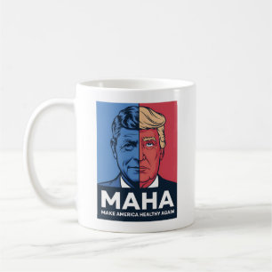 Caneca De Café MAHA Faça a América Saudável Novamente Trump 2024