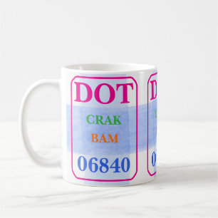 Caneca De Café Mahjong Dot Crak Bam Cores Negros Watercolor Check