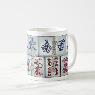 Caneca De Café Mahjong em azulejos (ajuste 6)