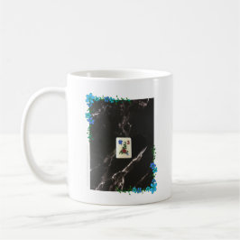 Caneca De Café Mahjong Mug com Acento Floral Azul