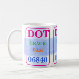 Caneca De Café Mahjong Ponto Rachadura Bam Cores fortes Xadrez Aq