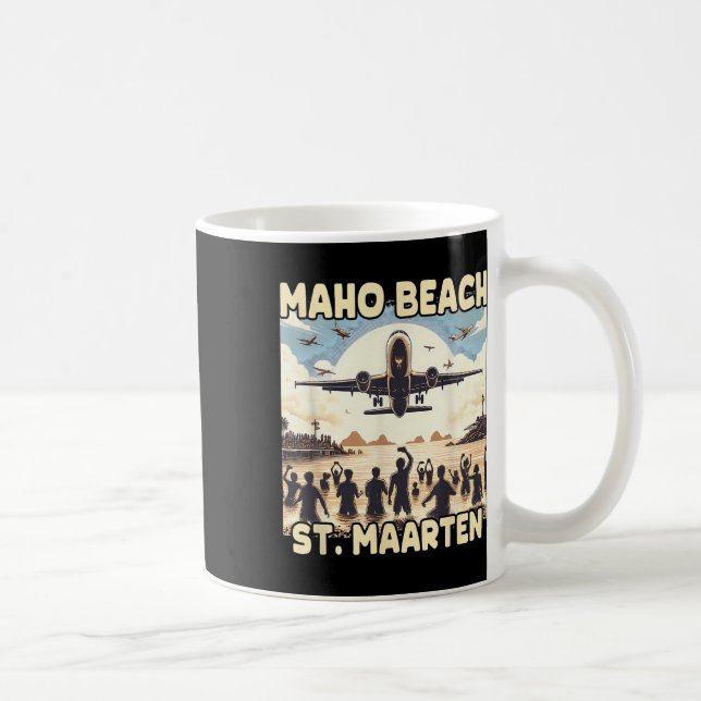 Caneca De Café Maho Beach Rua Maarten (Direita)