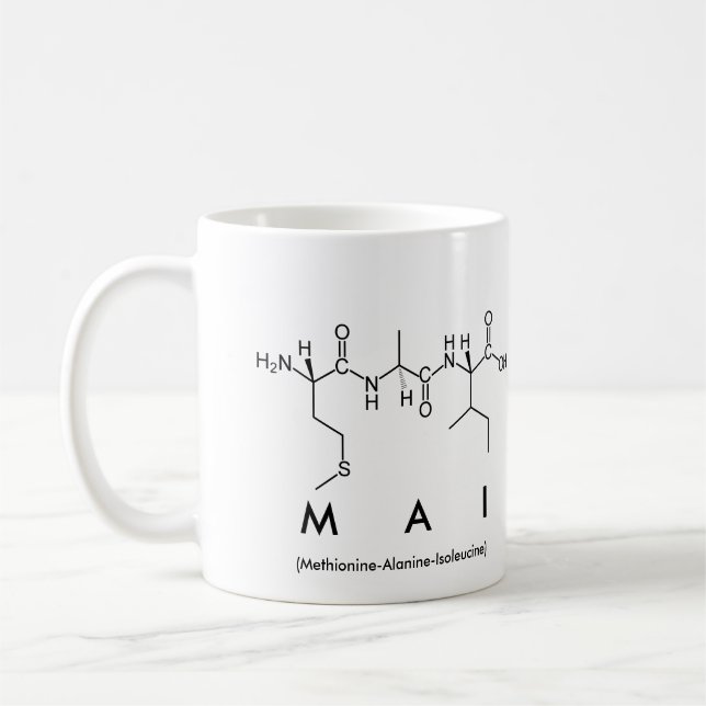 Caneca De Café Mai peptide name mug (Esquerda)