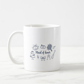 Caneca De Café Maid of Honor Bridesmaid Bridal Party Wedding