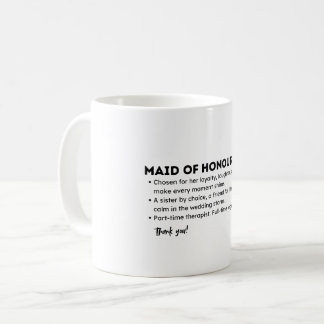 Caneca De Café Maid of Honour Definition Card – Funny & Heartfelt