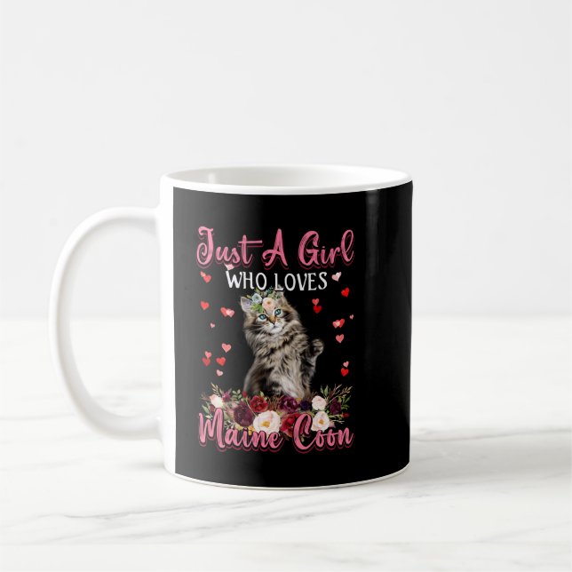 Caneca De Café Maine Coon Cat Lover Oferece Apenas Uma Menina Que (Esquerda)