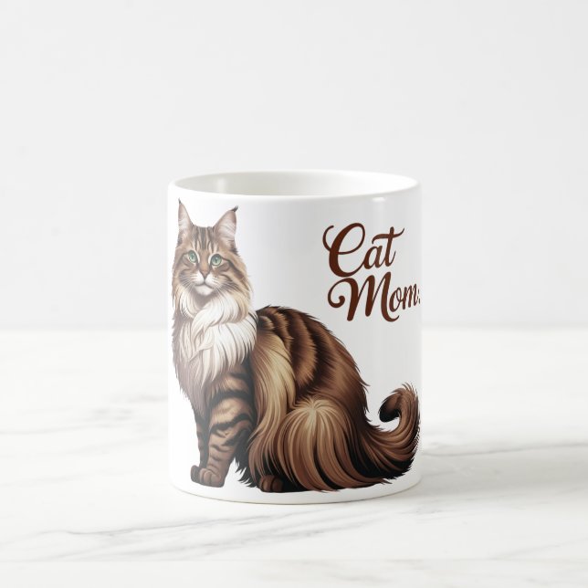 Caneca De Café Maine Coon Empire Cat Mãe Mug I (Centro)