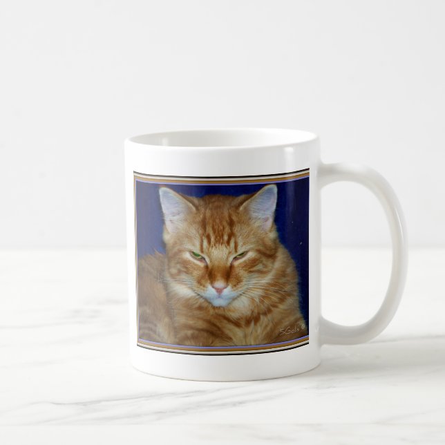 Caneca de Café Maine Coon Laranja Irritado (Direita)