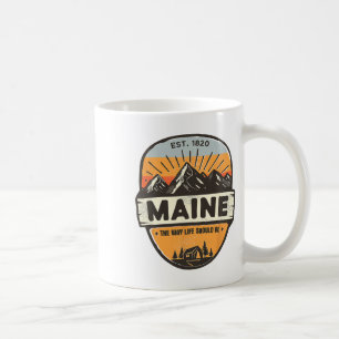 Caneca De Café Maine Do Jeito Que a Vida Deve Ser Vintage Retro M