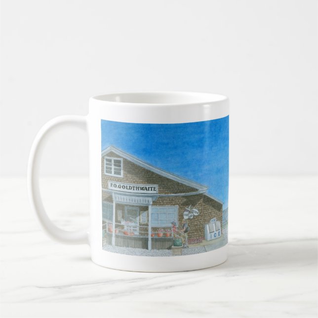 Caneca De Café Maine General Store Watercolor (Esquerda)