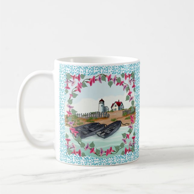 Caneca De Café Maine Lighthouse do Cabo Neddick (Esquerda)
