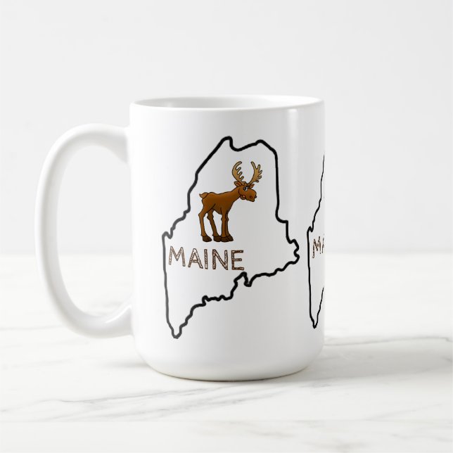 Caneca De Café Maine Moose (Esquerda)