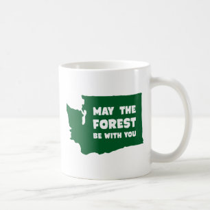 Caneca De Café Maio a floresta seja com você Washington