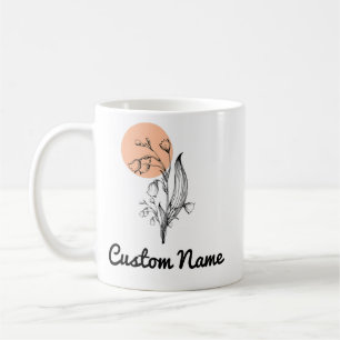 Caneca De Café Maio Mês do Nascimento Flor Lily do Vale Aniversár