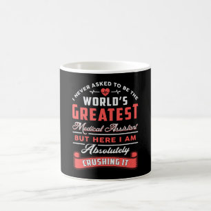 Caneca De Café Maior Assistente Médico do Mundo Engraçado