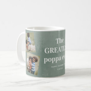 Caneca De Café Maior colagem de fotos do papai no Dia dos Avós