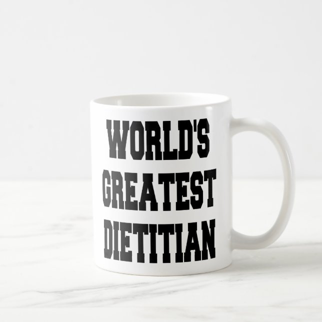 Caneca De Café Maior Dietitiano do Mundo (Direita)