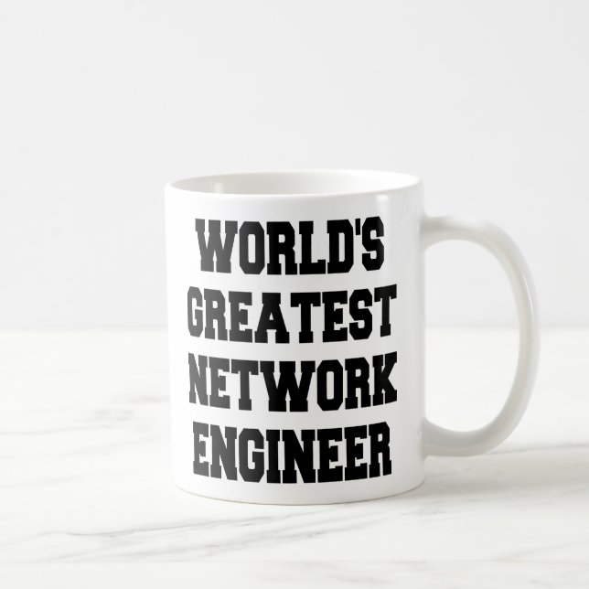 Caneca De Café Maior Engenheiro de rede do mundo (Direita)