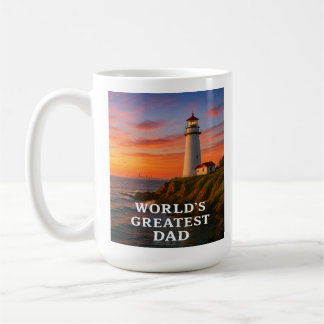 Caneca De Café Maior Pai do mundo - Edição de farol