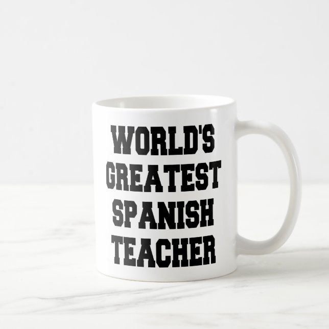 Caneca De Café Maior Professora Espanhola do Mundo (Direita)