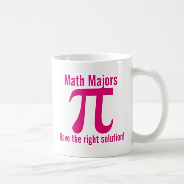 Caneca De Café Maiores matemáticos têm a solução certa - rosa (Direita)