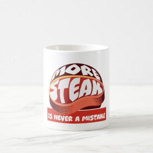 Caneca De Café Mais bife nunca é um erro
