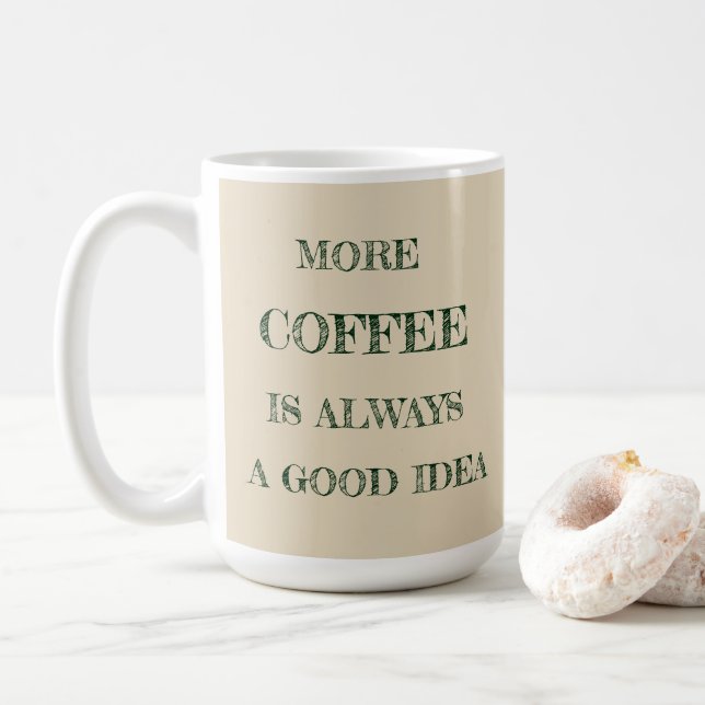 Caneca De Café Mais café Mug (Com Donut)