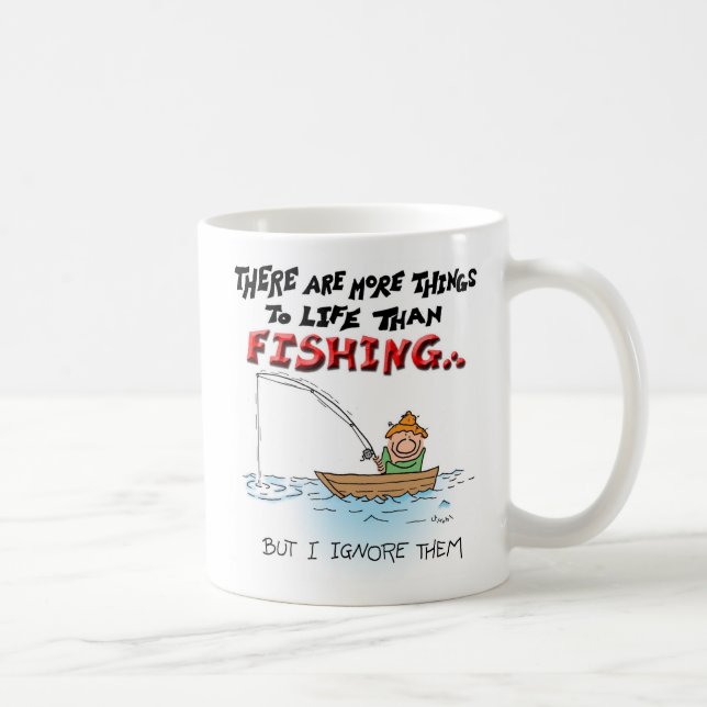 Caneca De Café Mais coisas à Vida-pesca (Direita)