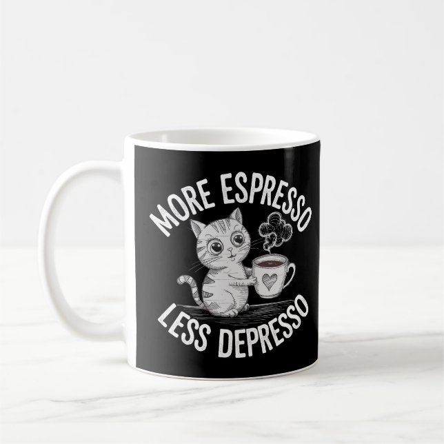 Caneca De Café Mais depressão menos depressão (Esquerda)