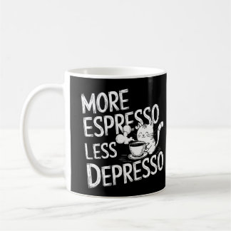 Caneca De Café Mais depresso menos.