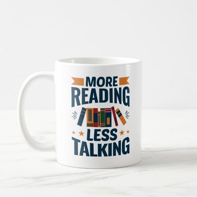Caneca De Café Mais Leitura Menos Conversação (Esquerda)