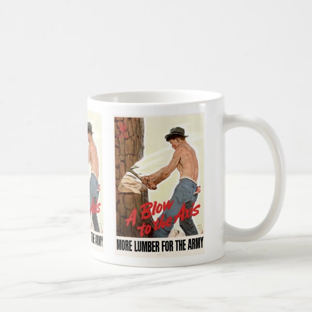 Caneca De Café Mais madeira para o Exército (Direita)