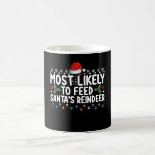 Caneca De Café Mais Propenso a Alimentar os Renas de Natal do Pap