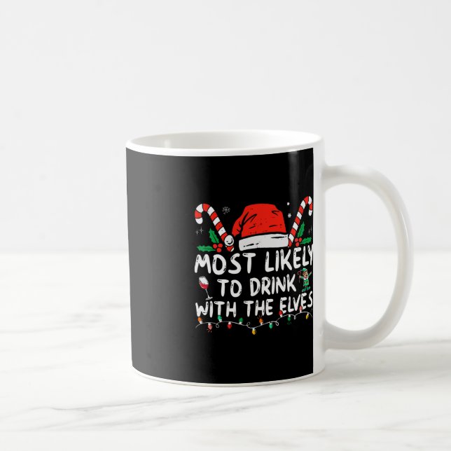 Caneca De Café Mais propenso a beber com o Bebendo Elf Elves C (Direita)