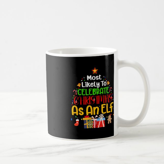 Caneca De Café Mais propenso a celebrar o Natal como elfo (Direita)
