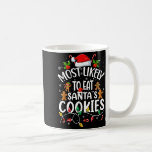 Caneca De Café Mais Propenso a Comer os Biscoitos de Natal do Pap