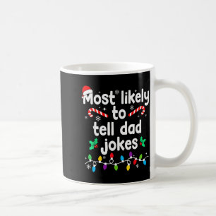 Caneca De Café Mais Propenso a Contar Piadas do Papai Natal Famíl