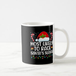 Caneca De Café Mais Propenso a Correr o Trenó do Papai Noel Famíl