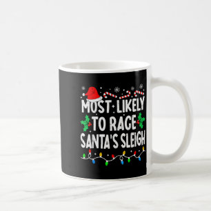 Caneca De Café Mais Propenso a Correr o Trenó do Papai Noel Famíl