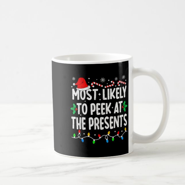 Caneca De Café Mais Propenso a Espiar o Natal Divertido Correspon (Direita)