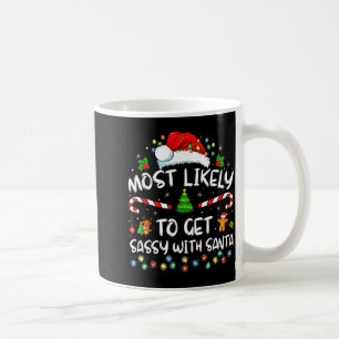 Caneca De Café Mais Propenso a Ficar Doente com Papai Noel Famíli