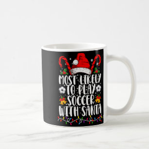 Caneca De Café Mais Propenso a Jogar Futebol com o Papai Noel da
