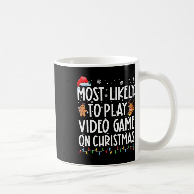 Caneca De Café Mais Propenso a Jogar Video Games no Natal Xmas (Direita)